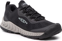 Czarne buty trekkingowe Keen z płaską podeszwą