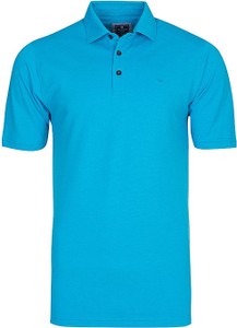 Niebieska koszulka polo Redmond z bawełny z krótkim rękawem w stylu casual