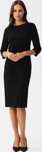 Czarna sukienka Stylove z długim rękawem midi ołówkowa