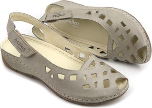 Sandały Helios Komfort ze skóry w stylu casual z klamrami