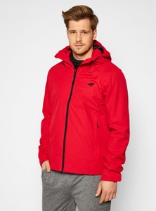 Czerwona kurtka 4F krótka w sportowym stylu