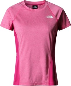 Różowy t-shirt The North Face w stylu klasycznym z tkaniny z krótkim rękawem