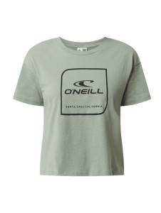 Zielony t-shirt O'Neill z okrągłym dekoltem z krótkim rękawem w młodzieżowym stylu