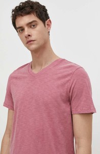 Różowy t-shirt Superdry z krótkim rękawem z bawełny