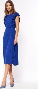 Niebieska sukienka Nife z krótkim rękawem