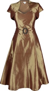 Sukienka Fokus z tiulu z krótkim rękawem midi
