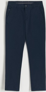 Granatowe spodnie Reserved w stylu casual z tkaniny