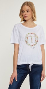 T-shirt Monnari z okrągłym dekoltem w młodzieżowym stylu z nadrukiem