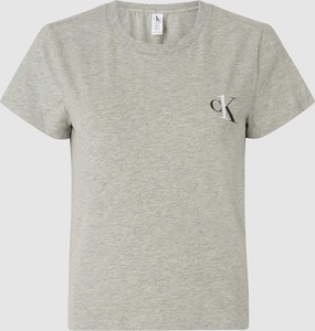 T-shirt Calvin Klein z okrągłym dekoltem w stylu casual