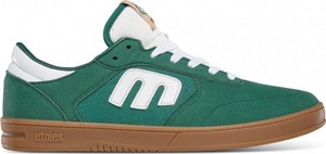 Zielone buty sportowe ETNIES w sportowym stylu z zamszu