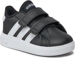 Czarne trampki dziecięce Adidas na rzepy
