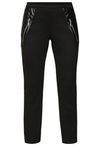 Czarne legginsy Fokus w stylu casual z dresówki