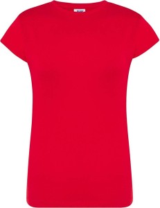 Czerwona bluzka JK Collection z krótkim rękawem w stylu casual