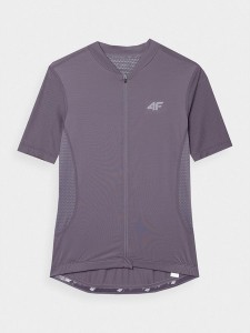 Fioletowa bluzka 4F w sportowym stylu z krótkim rękawem