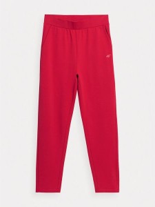 Czerwone spodnie sportowe 4F z dresówki w sportowym stylu