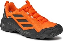 Pomarańczowe buty trekkingowe Adidas z goretexu sznurowane