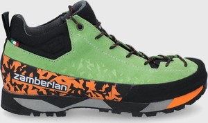 Zielone buty trekkingowe Zamberlan z goretexu
