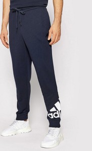 Granatowe spodnie sportowe Adidas z dresówki