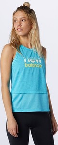 Bluzka New Balance z okrągłym dekoltem z krótkim rękawem z dzianiny