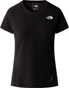 Czarny t-shirt The North Face w sportowym stylu z tkaniny z krótkim rękawem