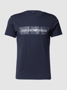 T-shirt Emporio Armani z nadrukiem w młodzieżowym stylu z krótkim rękawem