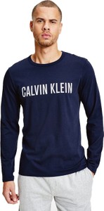 Niebieska koszulka z długim rękawem Calvin Klein w młodzieżowym stylu z długim rękawem