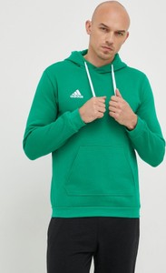 Zielona bluza Adidas Performance w młodzieżowym stylu z bawełny