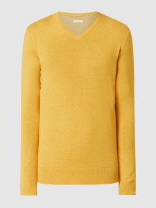 Żółty sweter Tom Tailor z bawełny w stylu casual