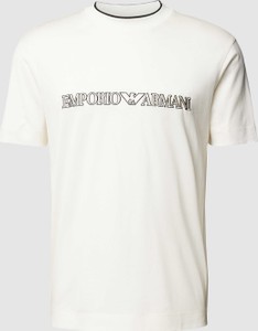 T-shirt Emporio Armani w młodzieżowym stylu z bawełny z nadrukiem