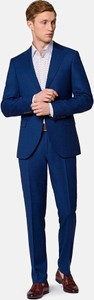 Niebieski garnitur LANCERTO z wełny