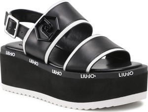Czarne sandały Liu-Jo z klamrami