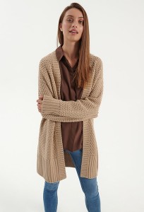 Moda Swetry Długie swetry Light Before Dark D\u0142ugi sweter czarny-szary Melan\u017cowy Wygl\u0105d w stylu miejskim 