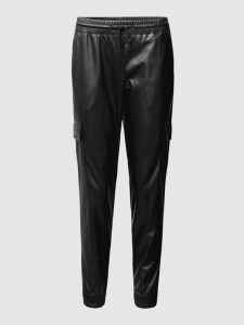 Czarne spodnie Review w stylu casual ze skóry ekologicznej