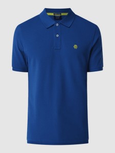Niebieska koszulka polo McNeal z krótkim rękawem z bawełny