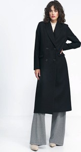 Czarny płaszcz Nife w stylu casual