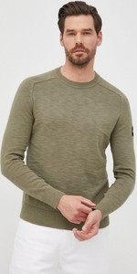 Zielony sweter Calvin Klein w stylu casual z bawełny