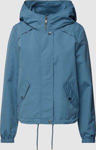 Niebieska kurtka Vero Moda krótka w stylu casual z kapturem