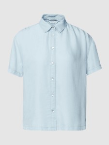 Niebieska koszula Tom Tailor w stylu casual z krótkim rękawem
