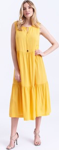Żółta sukienka Greenpoint bez rękawów midi