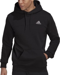 Czarna bluza Adidas w sportowym stylu z tkaniny