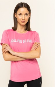 Różowy t-shirt Calvin Klein