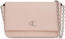 Różowa torebka Calvin Klein mała matowa na ramię