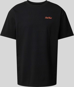 Czarny t-shirt Mister Tee w stylu casual z bawełny z krótkim rękawem