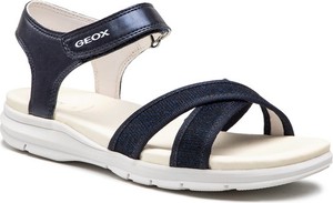 Sandały Geox z płaską podeszwą z klamrami