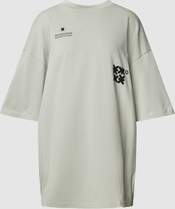 Miętowy t-shirt Karo Kauer z bawełny w stylu casual z krótkim rękawem