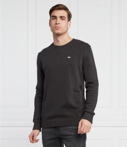Sweter Tommy Jeans w stylu casual z okrągłym dekoltem