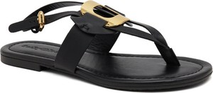 Czarne sandały SEE BY CHLOE ze skóry w stylu casual