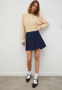 Granatowa spódnica Marc O'Polo mini z bawełny w stylu casual