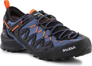 Granatowe buty trekkingowe Salewa sznurowane