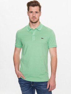 Zielona koszulka polo Lacoste w stylu casual z krótkim rękawem